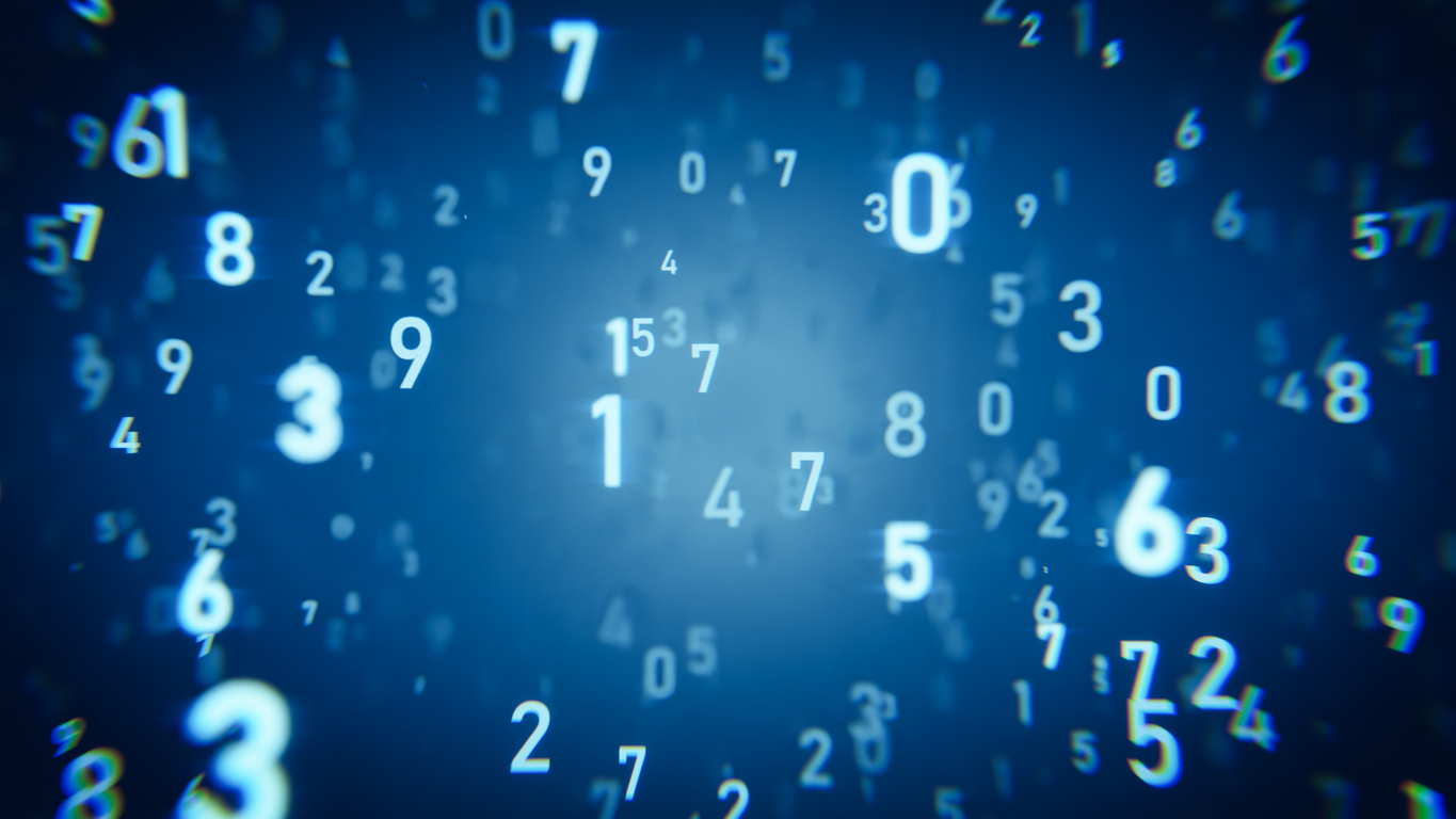 Image of Numbers Floating