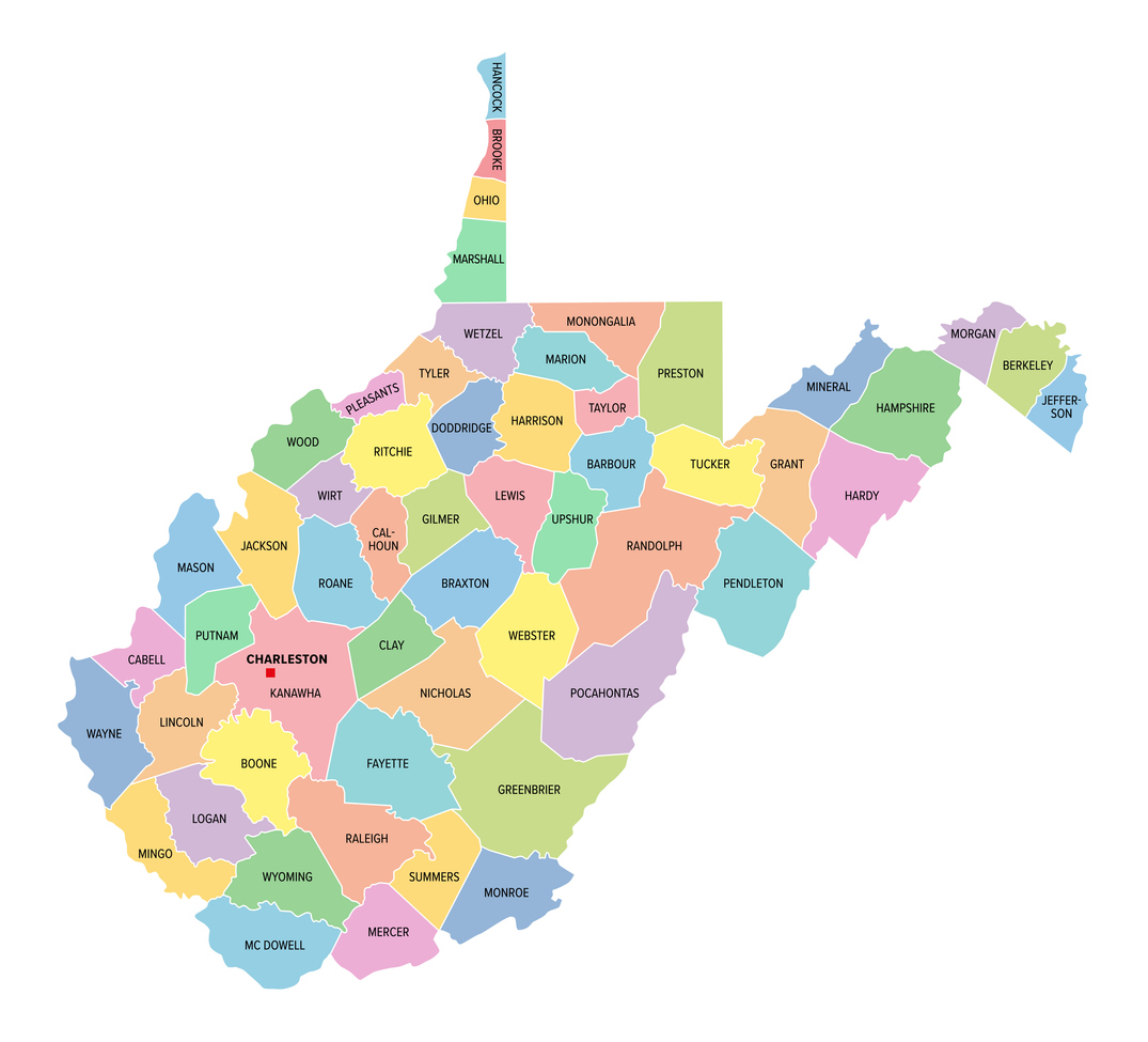 WV Counties Map 